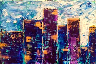 Acrylic Palette Knife Painting: Cityscape